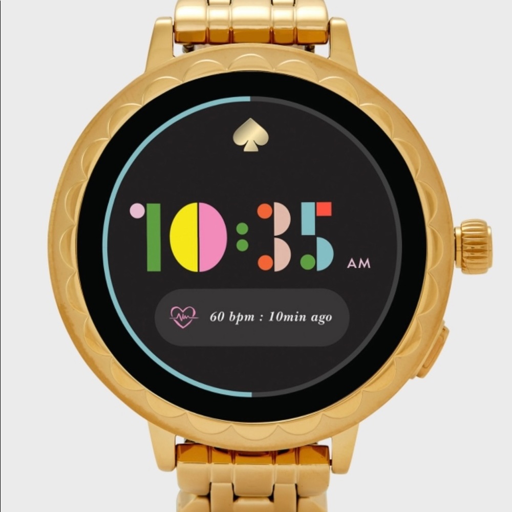 NIB Kate Spade Scallop Smartwatch Gold-Tone Stainless Steel